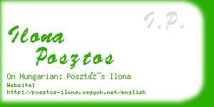 ilona posztos business card